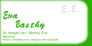 eva basthy business card