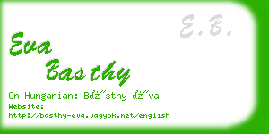 eva basthy business card